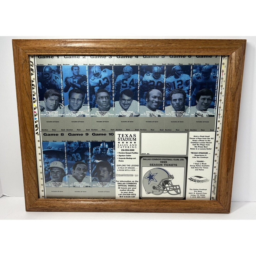 Dallas Cowboys Super Bowl Champion Season Tickets UNCUT Texas Stadium 1995 Rare